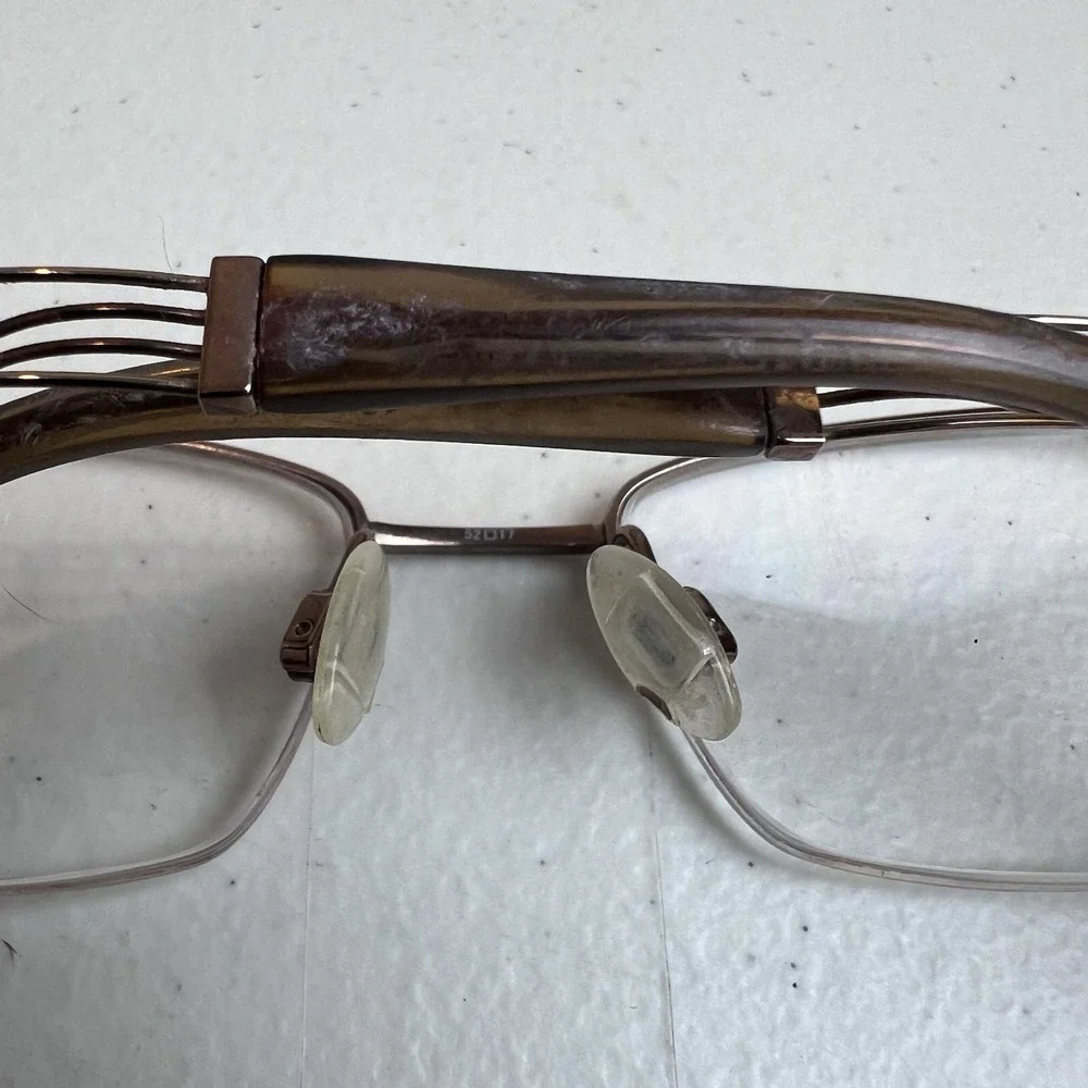 CHARMANT LINEART XL2015‎ Titan Japan Brown Half Rim Eyeglasses Frame 52-17-135